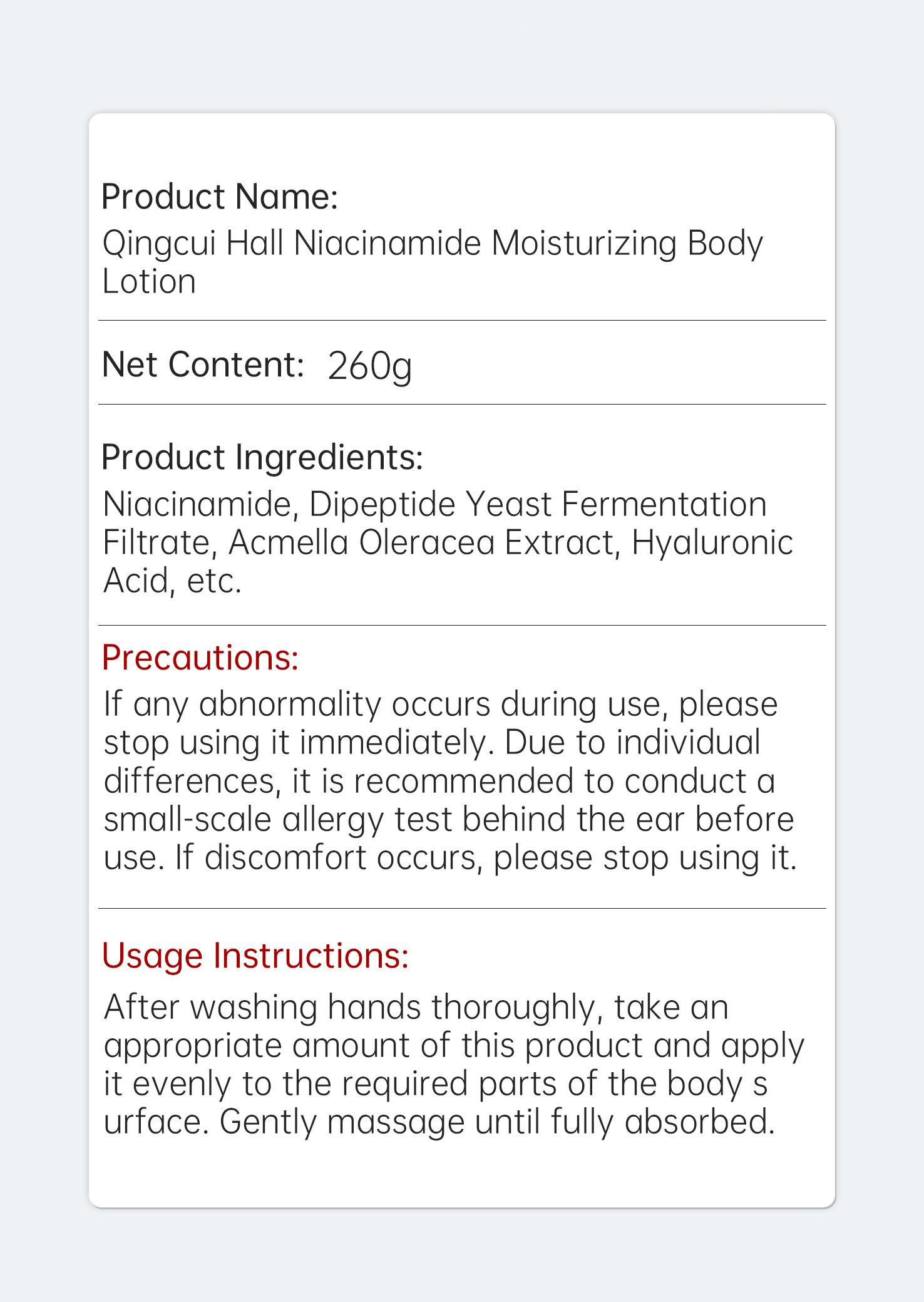 8 Niacinamide Moisturizing Body Lotion-Details